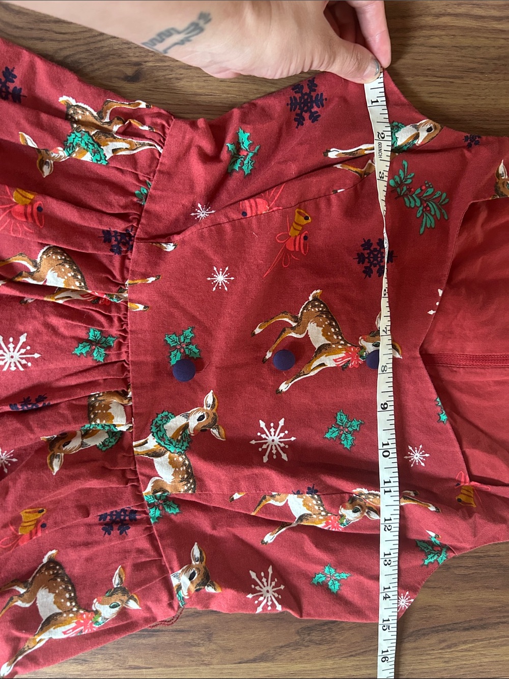 ModCloth Christmas deer dress size small - Picture 5 of 6